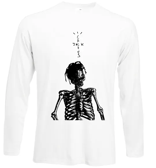Лонгслів Travis Scott Skeleton Білий фото