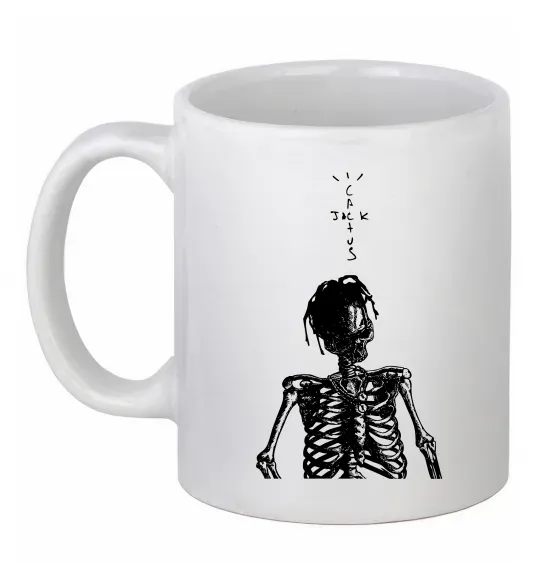 Чашка керамическая Travis Scott Skeleton Белый фото