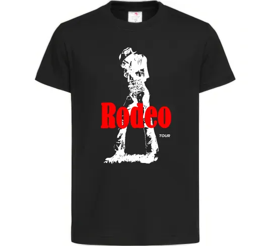 Дитяча футболка Travis Scott Rodeo Чорний фото