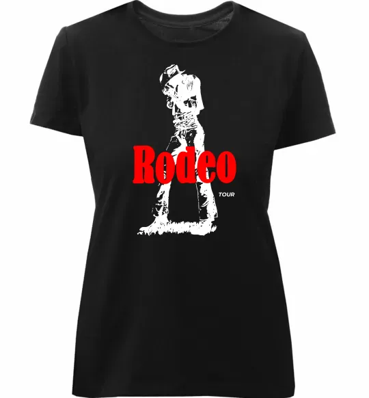 Жіноча преміум футболка Travis Scott Rodeo Чорний фото