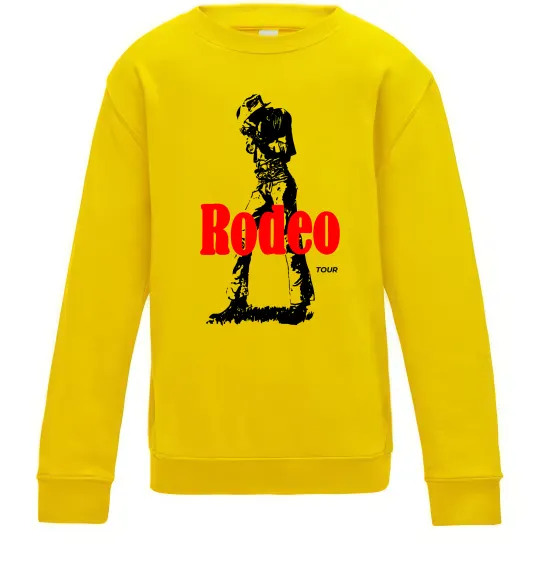 Дитячий світшот Travis Scott Rodeo Сонячно жовтий фото