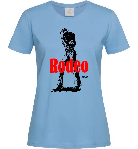 Жіноча футболка Travis Scott Rodeo Блакитний фото