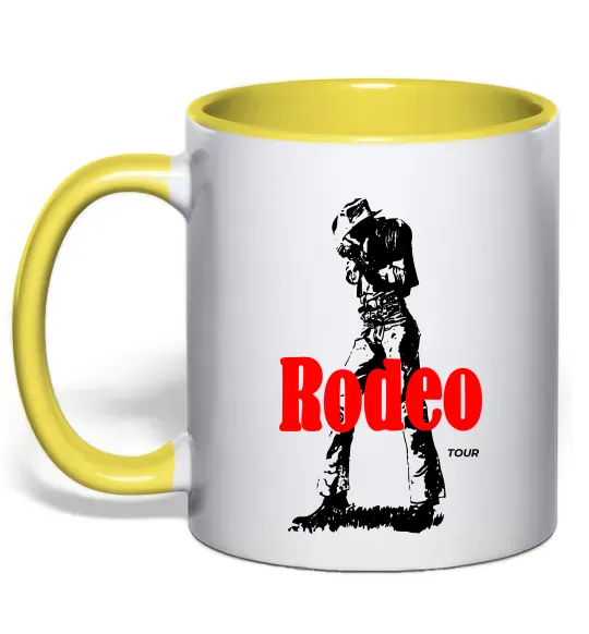 Чашка с цветной ручкой Travis Scott Rodeo Солнечно желтый фото