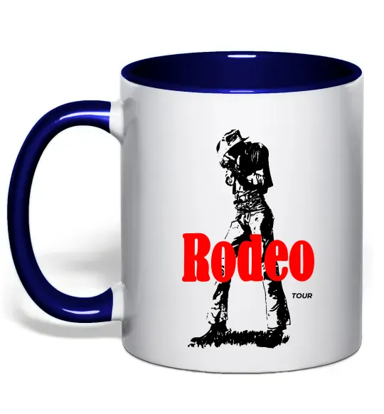 Чашка с цветной ручкой Travis Scott Rodeo Глубокий темно-синий фото