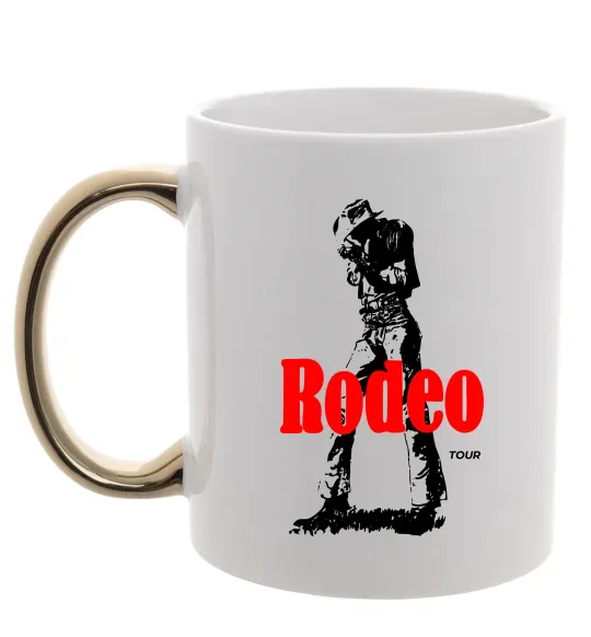 Чашка с цветной ручкой Travis Scott Rodeo Золото фото