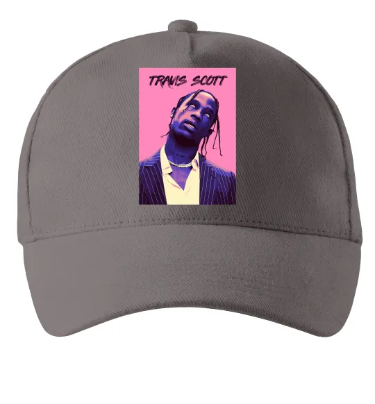 Кепка Travis Scott pink Сірий фото