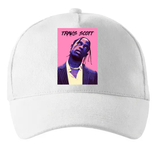 Кепка Travis Scott pink Белый фото