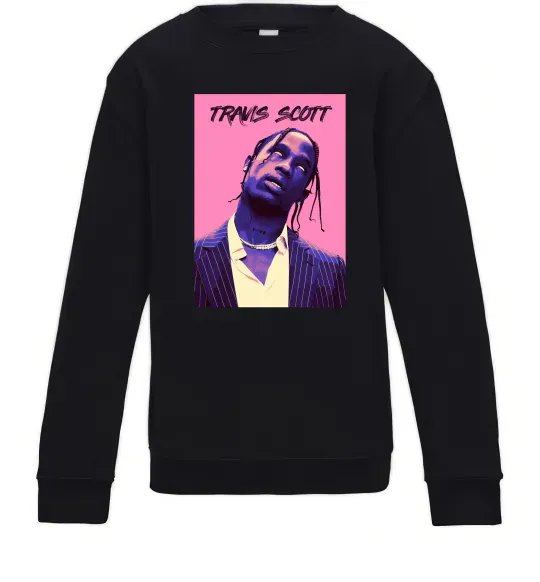 Дитячий світшот Travis Scott pink Чорний фото