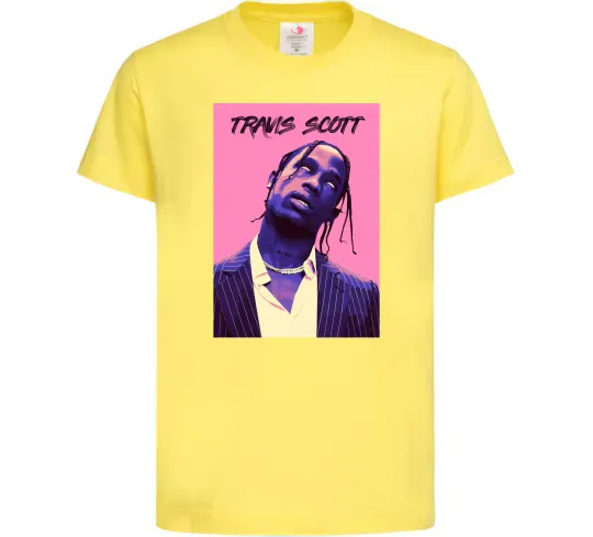 Детская футболка Travis Scott pink Лимонный фото
