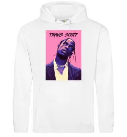 Мужская толстовка (худи) Travis Scott pink Белый фото