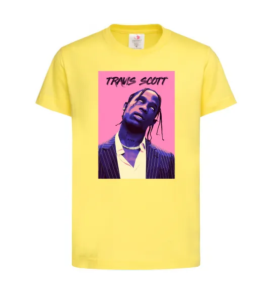 Дитяча футболка Travis Scott pink Лимонний фото