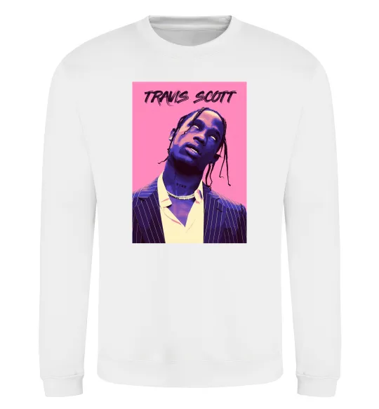 Свитшот Travis Scott pink Белый фото