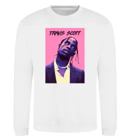 Свитшот Travis Scott pink Белый фото