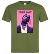 Мужская футболка Travis Scott pink Оливковый фото