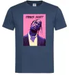 Мужская футболка Travis Scott pink Темно-синий фото