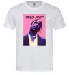 Мужская футболка Travis Scott pink Белый фото