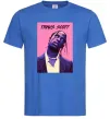 Мужская футболка Travis Scott pink Ярко-синий фото