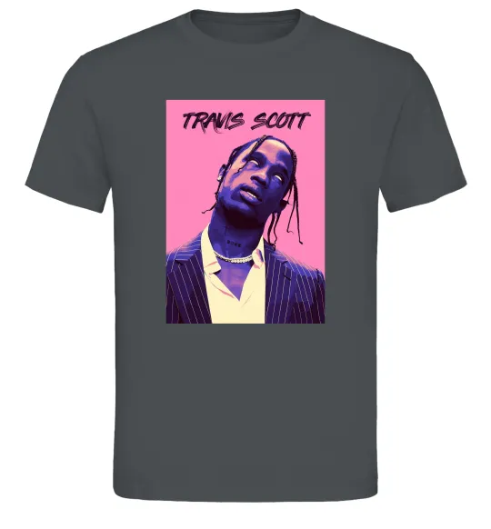 Мужская футболка Travis Scott pink Графит фото