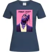 Жіноча футболка Travis Scott pink Темно-синій фото