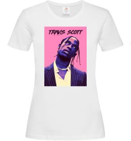 Женская футболка Travis Scott pink