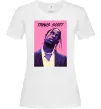 Жіноча футболка Travis Scott pink Білий фото
