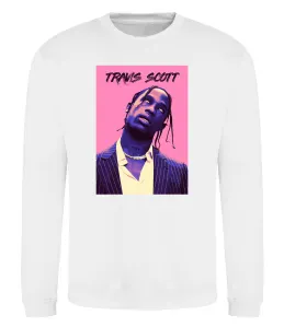 Свитшот Travis Scott pink Белый фото