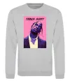 Свитшот Travis Scott pink Серый меланж фото