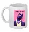 Чашка керамическая Travis Scott pink Белый фото