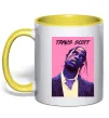 Чашка с цветной ручкой Travis Scott pink Лимонный фото