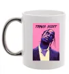 Чашка с цветной ручкой Travis Scott pink Серебро фото