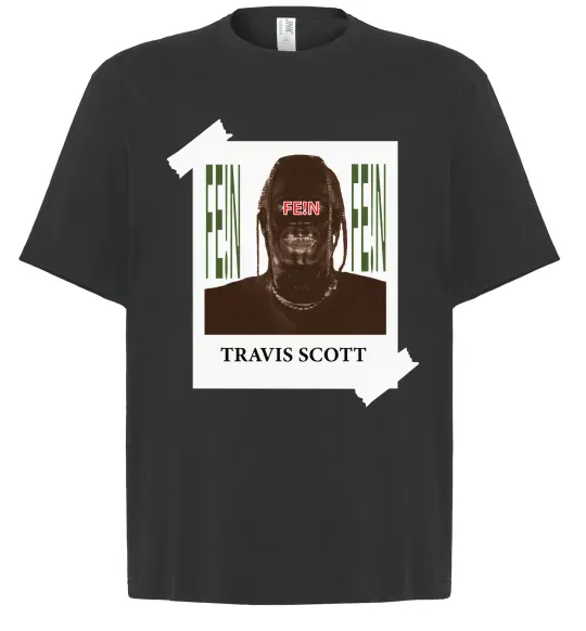 Футболка Оверсайз Travis Scott Photo Чорний фото
