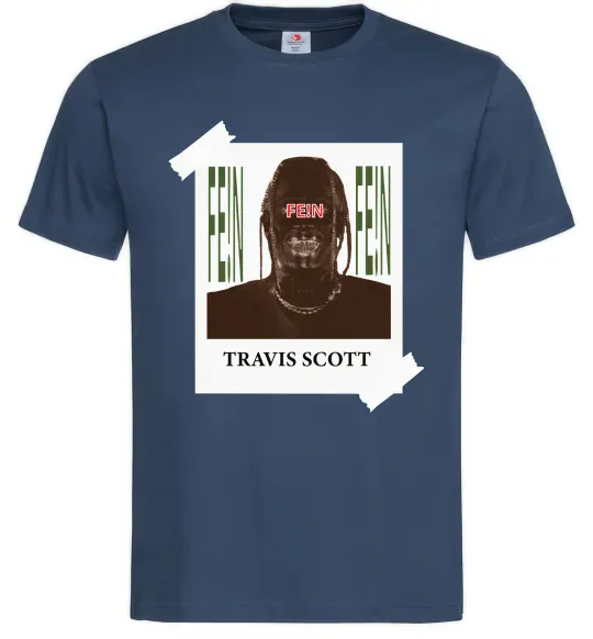 Мужская футболка Travis Scott Photo Темно-синий фото