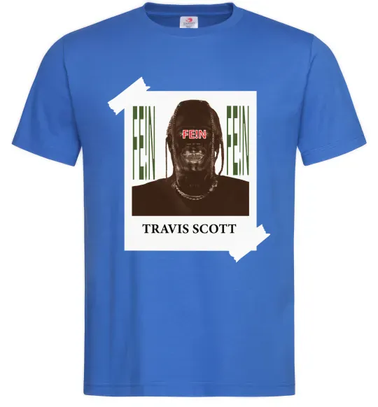 Мужская футболка Travis Scott Photo Ярко-синий фото