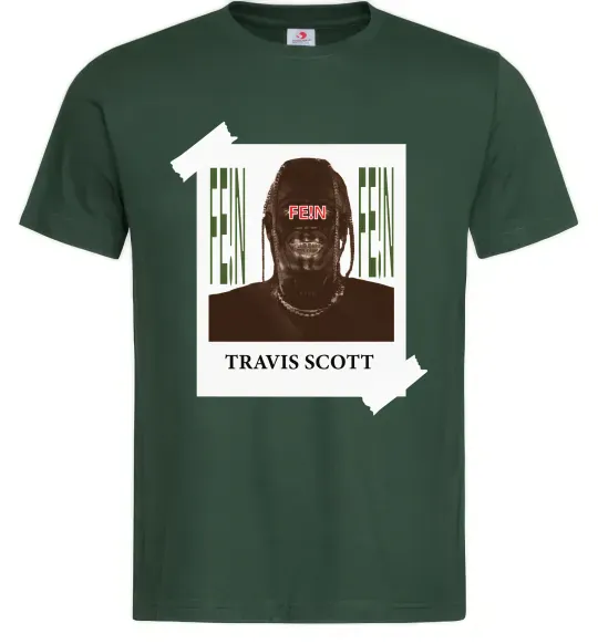 Мужская футболка Travis Scott Photo Темно-зеленый фото