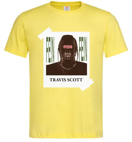 Мужская футболка Travis Scott Photo Лимонный фото