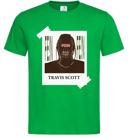 Мужская футболка Travis Scott Photo Зеленый фото