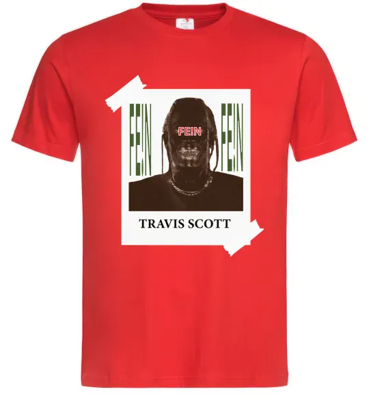 Мужская футболка Travis Scott Photo Красный фото
