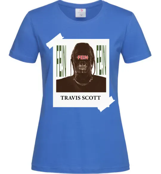 Жіноча футболка Travis Scott Photo Яскраво-синій фото
