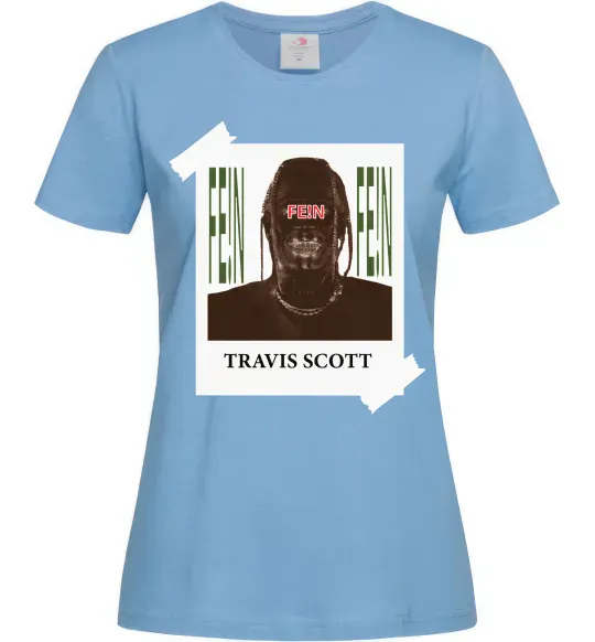 Жіноча футболка Travis Scott Photo Блакитний фото