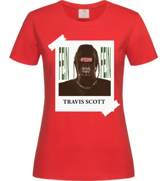 Жіноча футболка Travis Scott Photo Червоний фото