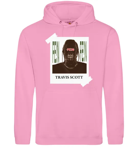 Мужская толстовка (худи) Travis Scott Photo Розовый фото