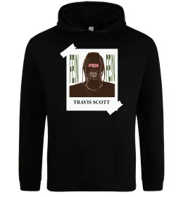 Мужская толстовка (худи) Travis Scott Photo Черный фото