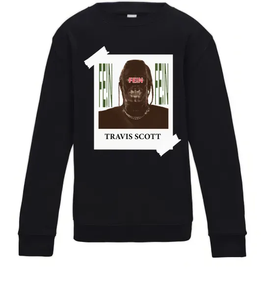 Детский Свитшот Travis Scott Photo Черный фото