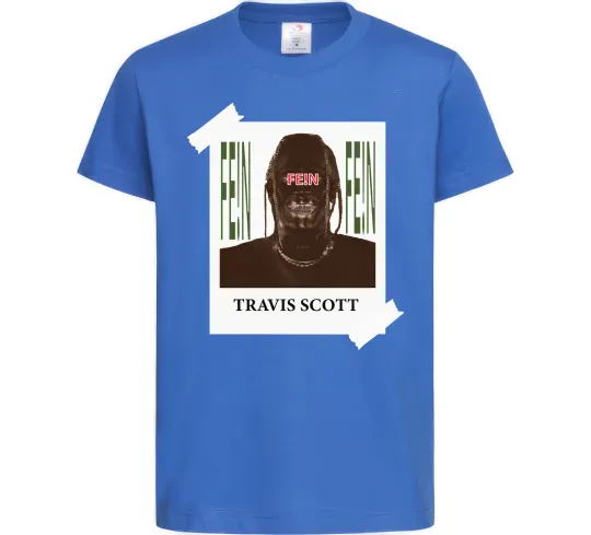 Дитяча футболка Travis Scott Photo Яскраво-синій фото