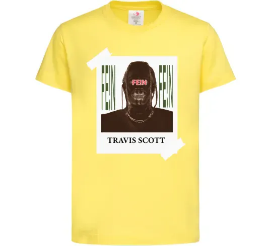 Дитяча футболка Travis Scott Photo Лимонний фото