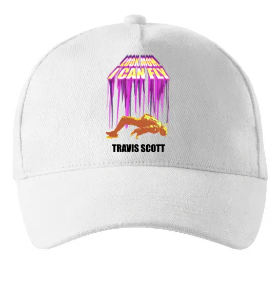 Кепка Travis Scott Look mom I can fly Белый фото