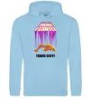 Женская толстовка (худи) Travis Scott Look mom I can fly Голубой фото