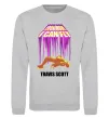 Світшот Travis Scott Look mom I can fly Сірий меланж фото