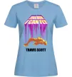 Женская футболка Travis Scott Look mom I can fly Голубой фото