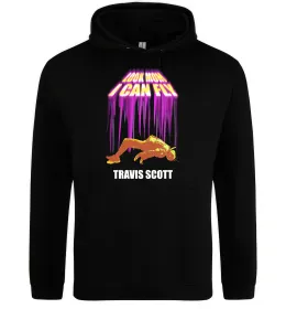 Женская толстовка (худи) Travis Scott Look mom I can fly Черный фото